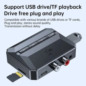 Récepteur Bluetooth 5.3 Sans Fil 3.5mm Jack AUX NFC vers 2 RCA Audio Stéréo Adaptateur - Photo 1/13
