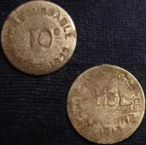 * Gutse * Francia, Monete Di Bisogno, 10 Centimes 1917, Baionne - Foto 1 di 1
