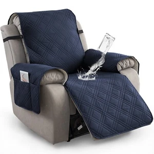 100% waterproof non-slip recliner cover, pockets, furniture protection trim - Picture 1 of 66