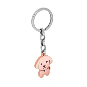 Schlüsselanhänger Ring mit Motiv Hund aus Stahl - Bild 1 von 1