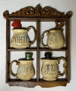 Vtg Sexton 1970s Cast Metal Wall Art MCM Decor Shave Sam Mike John JP Rare Find - Picture 1 of 6
