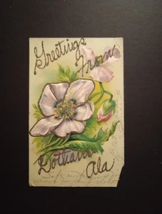 Dothan, Alabama Glitter Postcard (1910s) Greetings From.. - Picture 1 of 2