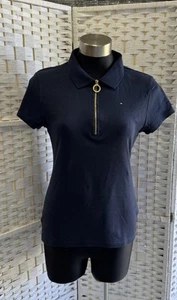 "TOMMY HILFIGER"WOMENS SIZE"L/G"SHORT SLEEVE NAVY POLO T SHIRT* - Picture 1 of 9