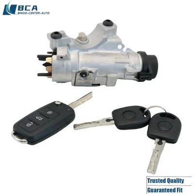 For Volkswagen Beetle Golf Ignition Lock Cylinder Assembly W/ Key Shells - Image 1 of 4