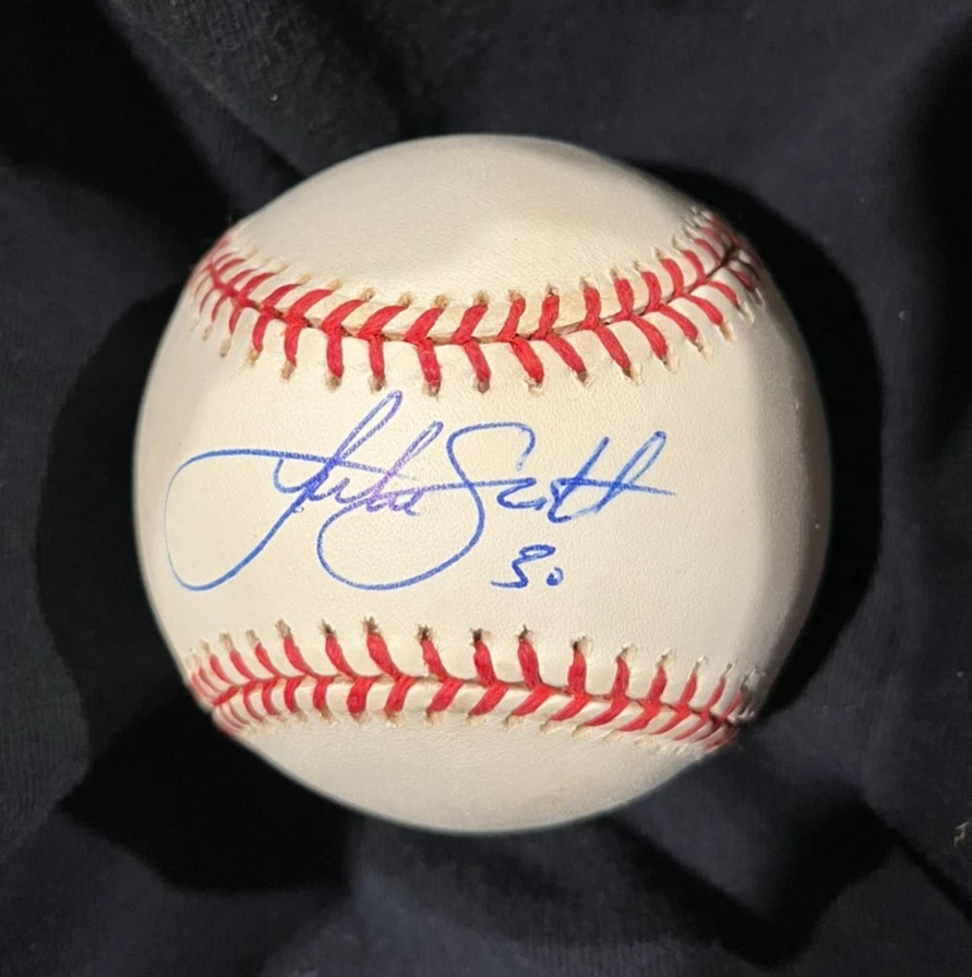 LUKE SCOTT FIRMADO OFICIAL MLB BÉISBOL AUTÓGRAFO DULCE Foto 1 de 2