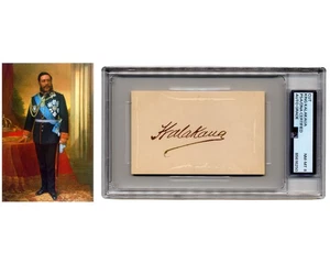 Hawaii King Kalakaua Signed Cut Autograph PSA 8 Auto - Rare Signature! - Bild 1 von 3