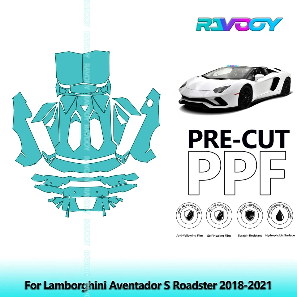 Kit PPF de protección de pintura precortada para Lamborghini Aventador S Roadster 2018-2021 Foto 1 de 4