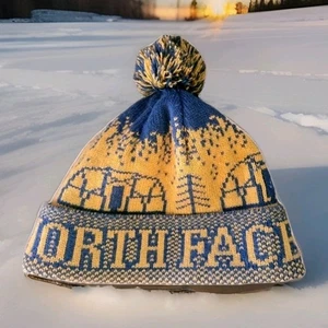 The North Face Beanie Bommelmütze Erwachsene Einheitsgröße Spruch Logo Schnee Ski  - Bild 1 von 12