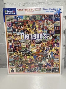 White Mountain Puzzles The Eighties 1000 Piece Jigsaw Puzzle 80s Nostalgia Gift - Picture 1 of 5