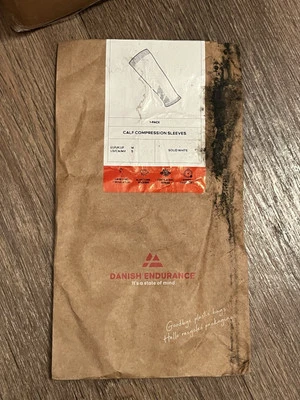 DANISH ENDURANCE CALF COMPRESSION SLEEVES MEDIUM WHITE OEKO TEX STANDARD 100 (W) - Image 1 of 4