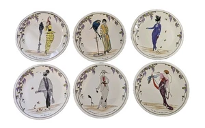 Juego de 6 platos de postre Villeroy & Boch Design 1900 Art Nouveau 8" EXCELENTE  - Imagen 1 de 10