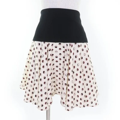 LOUIS VUITTON 20AW Mezcla Seda Monograma Flor Acampanada Falda Beige S Hecho en Italia Foto 1 de 4