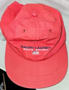 De colección Ralph Lauren POLO SPORT FLAG Gorra Roja Hecha en EE. UU. Talla Única S/M - Imagen 1 de 4
