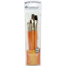 Round Fitch Touch Up Brush Fine Camel Hair Paint Brush 6 Pack
