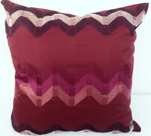 MISSONI HOME SATIN KISSEN BAUMWOLLE BESTICKT OEKO TEX 40x40cm HILLY 283 - Bild 1 von 5