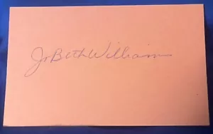 TARJETA ÍNDICE 3x5 firmada por jobeth williams autografiada tv y películas poltergeist - Imagen 1 de 2