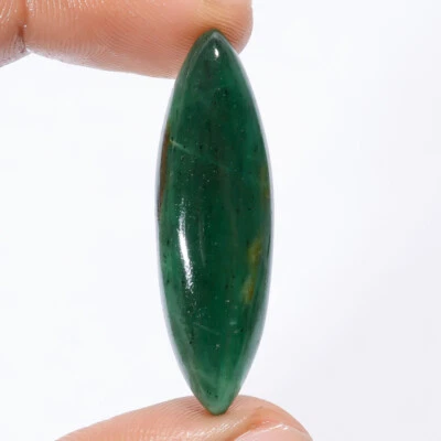 Piedra preciosa cabujón con forma de marquesa aventurina verde natural 26 quilates 40x12x6 mm Z-1362 Foto 1 de 3