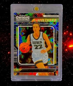 CAITLIN CLARK ROOKIE BLACK KABOOM REFRACTOR HOLO Chrome Non Auto - IOWA - Picture 1 of 6