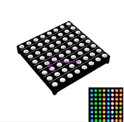 5mm 8*8 8x8 Full Colour RGB LED Dot Matrix Display Module Common Anode 60x60mm - Photo 1/4