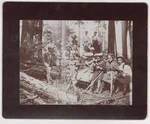 Antico Gruppo Fotografico Armadio "Verso il Lago Lagunitas" Fairfax CA 1892 - Foto 1 di 5