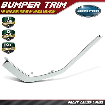 Front Left Lower Chrome Bumper Molding for Mitsubishi Mirage G4 Mirage 2021-2024 - Image 1 of 4