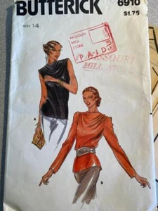 Vintage Butterick Sewing Pattern 6910 – Misses’ Blouse (Size 14) - Picture 1 of 1