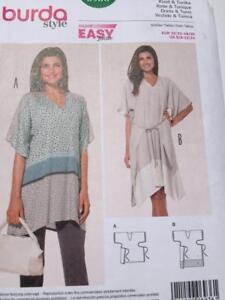 Burda Sewing Pattern 6936 Ladies Misses Semi Fitted Dress Tunic Size 6-24 Uncut