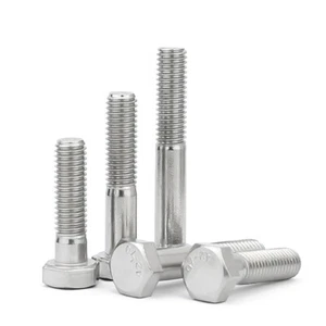 Hexagon Head M6 M8 Set Screws Partially Threaded Hex Bolts A2 Stainless Steel - Picture 1 of 56