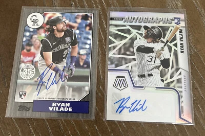 2022 Topps Series 2 Ryan Vilade 1987 Retro Auto /199 Rockies SP Parallel + 1 - Image 1 of 4