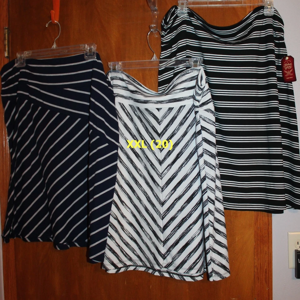 Saia de malha feminina FADED GLORY 2XL (20) (escolha de 3 padrões) nova com etiquetas - Imagem 1 de 1