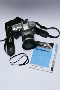 Minolta Dynax 4 Spiegelreflexkamera +Ojektiv AF 28-80,Bedienungsanleitung+Filter - Bild 1 von 8