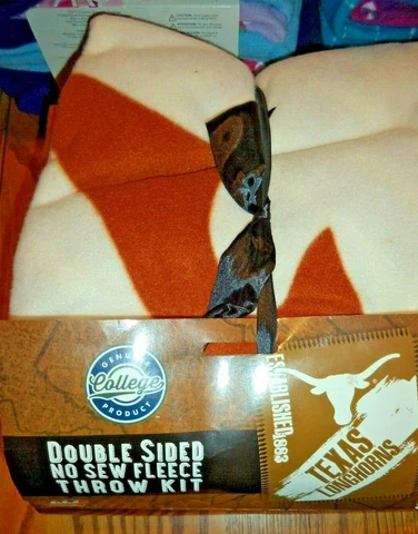 TEXAS LONGHORNS NO SEW FLEECE KIT - DOUBLE SIDED Cover