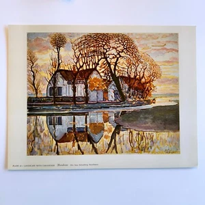 Landschaft mit Bauernhaus MONDRIAN Teller 42 Metropolitan Seminare 9x13 Zoll - Bild 1 von 2