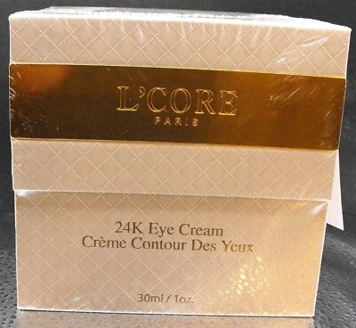 L'CORE PARIS 24K Eye Cream Nourishing Hydrating Eye Cream 1 oz NIB MSRP 450.00 - Image 1 of 2