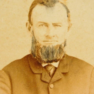 Antique Photo CDV Gentleman with Beard, Leuke Vose, by Owen, Newton NJ c.1800s - Picture 1 of 5
