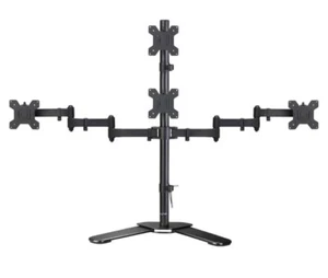 Quad LED LCD Monitor Stand up Desk Mount Extra Tall 31.5 inch Pole Heavy Duty... - Picture 1 of 6