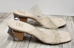 INC International Concepts Clear Nude Modern Heel Size 9.5 - Picture 1 of 5