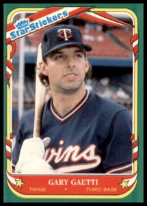 1987 Fleer Star Stickers #43 Gary Gaetti - Picture 1 of 2