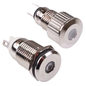 Vandal Resistant 8mm / 12mm Metal LED Panel Indicator Light Waterproof IP65 - Picture 1 of 2