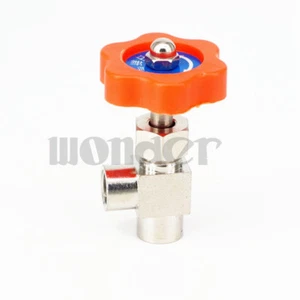 1/8" BSP Female Elbow Nickel-Plated Brass Needle Valve 0.8 Mpa - Picture 1 of 4