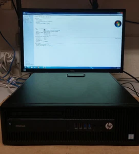 HP EliteDesk 800 G2 SFF Desktop PC, Intel Core i5-6500, 128GB SSD, Windows 7 Pro - Picture 1 of 6