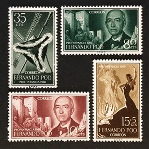 Spain Fernando Po Poo Guinea 1960 complete set MNH ** Sc#190-191 and B1-B2 - Picture 1 of 1
