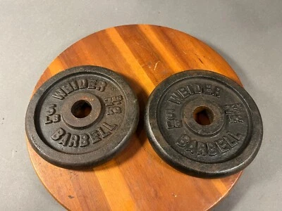 LOT OF 2 FIVE POUND WEIDER STANDARD 1" WEIGHT PLATES 2 × 5LB = 10LBS TOTAL - Image 1 of 3