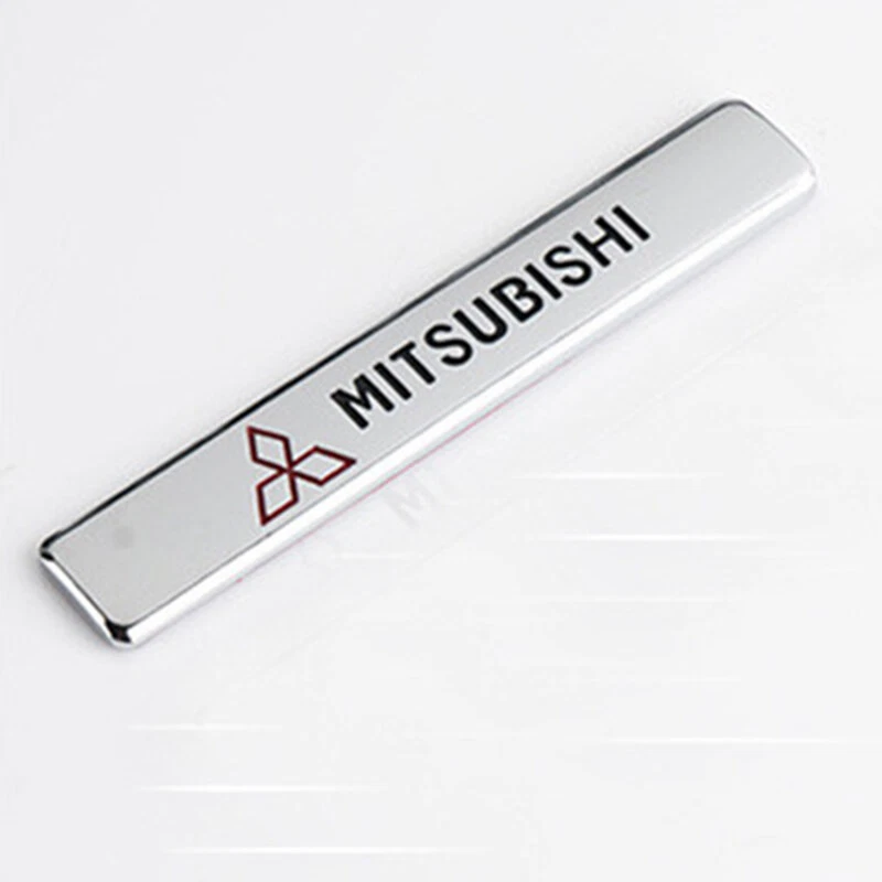 2PC 3D Metal Car Body Emblem Side Fender Door Badge Sticker Decal for Mitsubishi Foto 1 de 1
