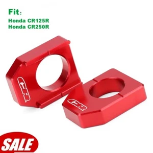For 2000-2007 Honda CR125R CR250R Rear Wheel Axle Spindle Chain Adjuster Slider - Picture 1 of 10