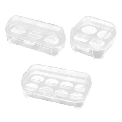 Eggs Tray Carrier with Lid Covered Eggs Holder Fridge Eggs Storage Container Box - Image 1 of 4