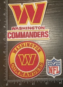 Set Lot Of 3 Washington Commanders Embroidered Patch NFL Football Redskins Kit - Picture 1 of 1