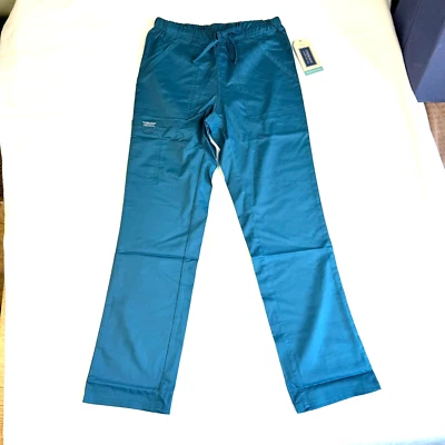 New Cherokee Workwear Scrub Pant S Caribbean Blue 5 Pocket Drawstring WW020 - Image 1 of 4