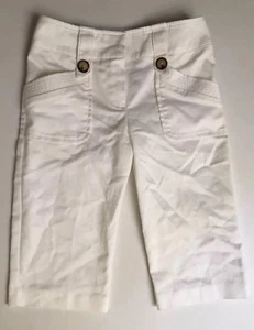 B-Wear Byer Girl Youth Girls White Cropped Pants Sz. 7 Kids/ inseam 12” - Picture 1 of 5