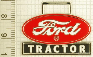 Sturdy key chain with a silver-plated & enamel Ford Tractor shield - Picture 1 of 2